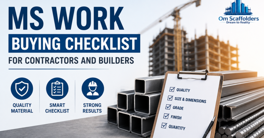 MS Work Buying Checklist for Contractors and Builders - Om scaffolders